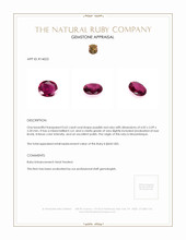 0.62 Ct. Purplish Red Ruby from Mozambique Appraisal