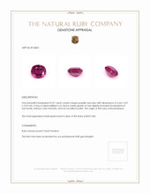0.47 Ct. Purplish Red Ruby from Mozambique Appraisal