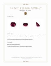 0.49 Ct. Ruby from Mozambique Appraisal