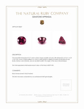 0.57 Ct. Ruby from Mozambique Appraisal
