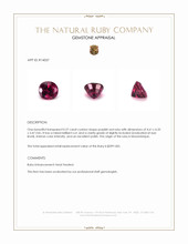 0.57 Ct. Purplish Red Ruby from Mozambique Appraisal