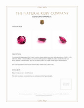 0.61 Ct. Pinkish Red Ruby from Mozambique Appraisal
