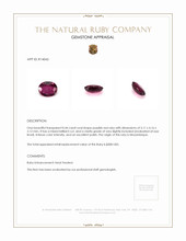 0.44 Ct. Purplish Red Ruby from Mozambique Appraisal