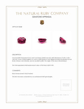 0.46 Ct. Pinkish Red Ruby from Mozambique Appraisal