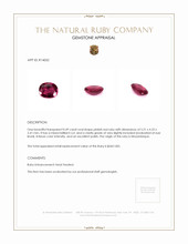 0.49 Ct. Ruby from Mozambique Appraisal