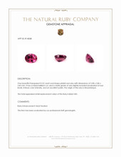 0.52 Ct. Pinkish Red Ruby from Mozambique Appraisal