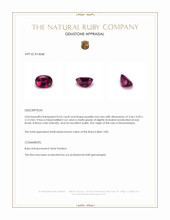 0.63 Ct. Purplish Red Ruby from Mozambique Appraisal