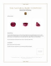 0.66 Ct. Pinkish Red Ruby from Mozambique Appraisal