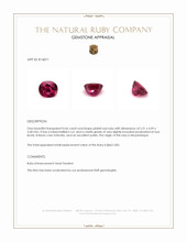 0.66 Ct. Ruby from Mozambique Appraisal