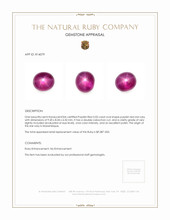 5.02 Ct. Star Ruby from Mozambique Appraisal