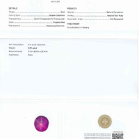 5.02 Ct. Star Ruby from Mozambique Scan Report