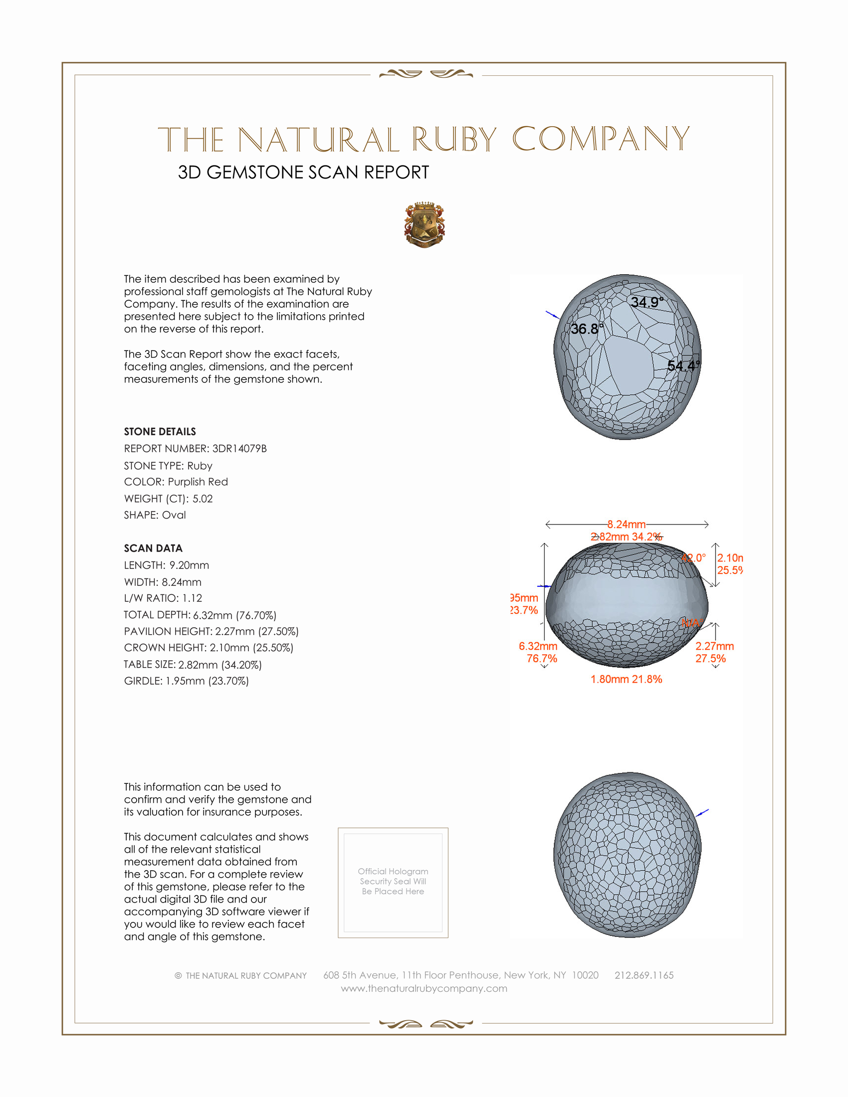5.02 Ct. Star Ruby from Mozambique