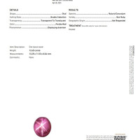 12.65 Ct. Star Ruby from Mozambique Scan Report