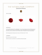 1.64 Ct. Ruby from Mozambique Appraisal