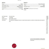 1.64 Ct. Ruby from Mozambique Scan Report