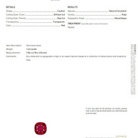 1.63 Ct. Ruby from Mozambique Scan Report