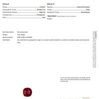 1.61 Ct. Ruby from Mozambique Scan Report