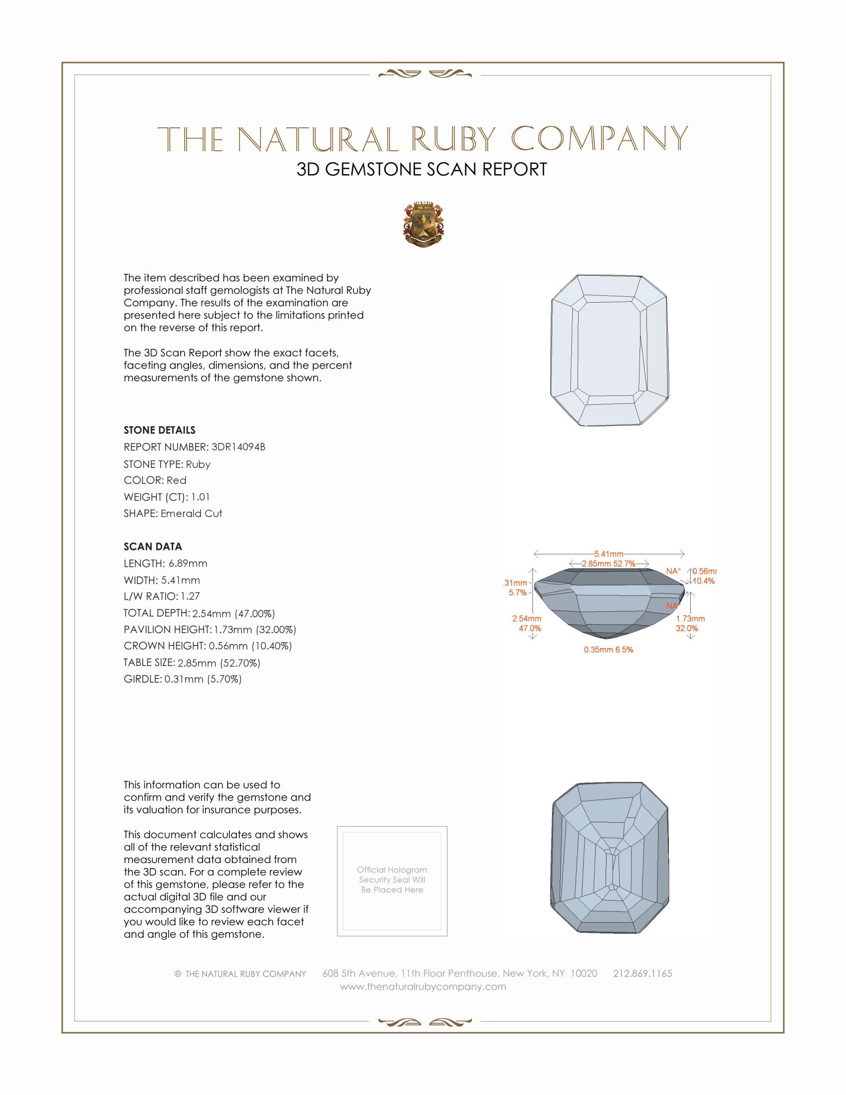 1.01 Ct. Ruby from Mozambique