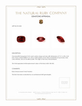 3.02 Ct. Ruby from Mozambique Appraisal