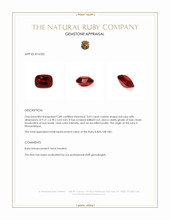 3.02 Ct. Ruby from Mozambique Appraisal
