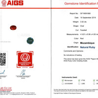 3.02 Ct. Ruby from Mozambique Scan Report