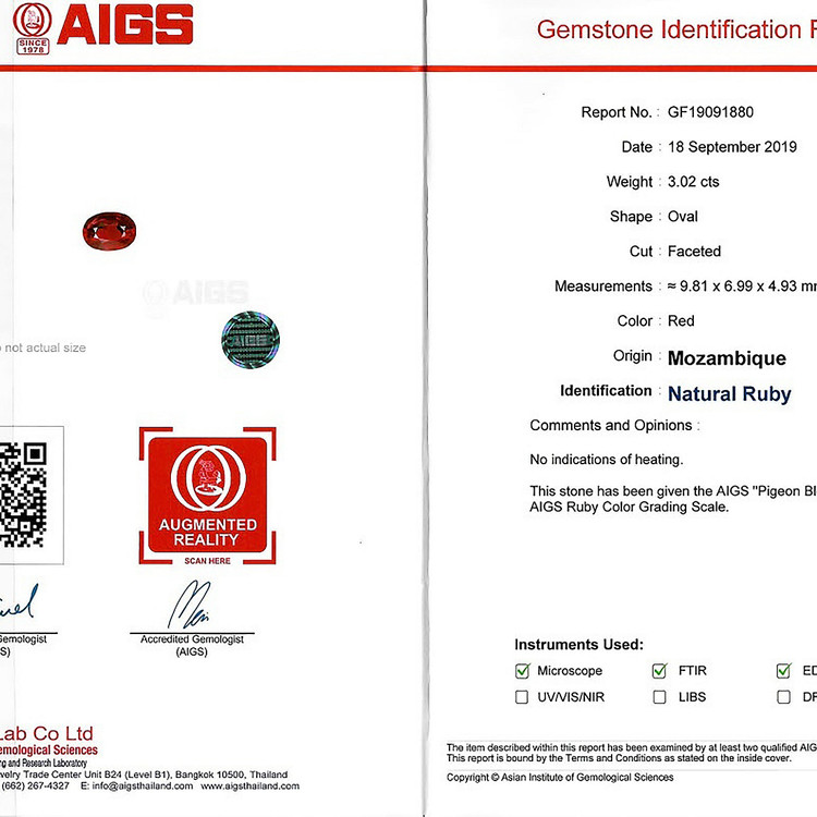3.02 Ct. Ruby from Mozambique