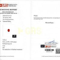 3.02 Ct. Ruby from Mozambique Scan Report