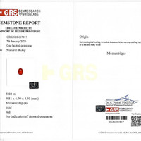 3.02 Ct. Ruby from Mozambique Scan Report