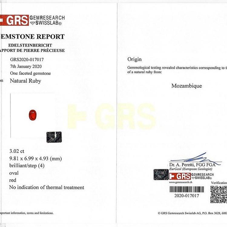 3.02 Ct. Ruby from Mozambique