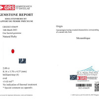2.00 Ct. Ruby from Mozambique Scan Report