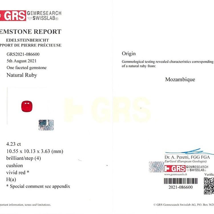 4.23 Ct. Ruby from Mozambique