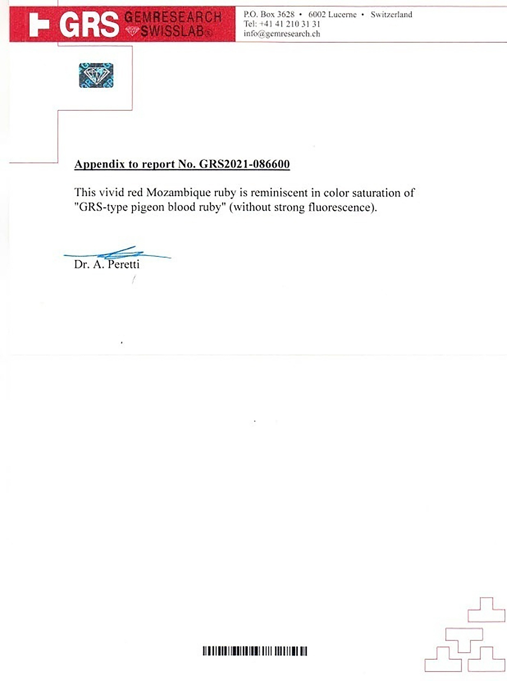 4.23 Ct. Ruby from Mozambique