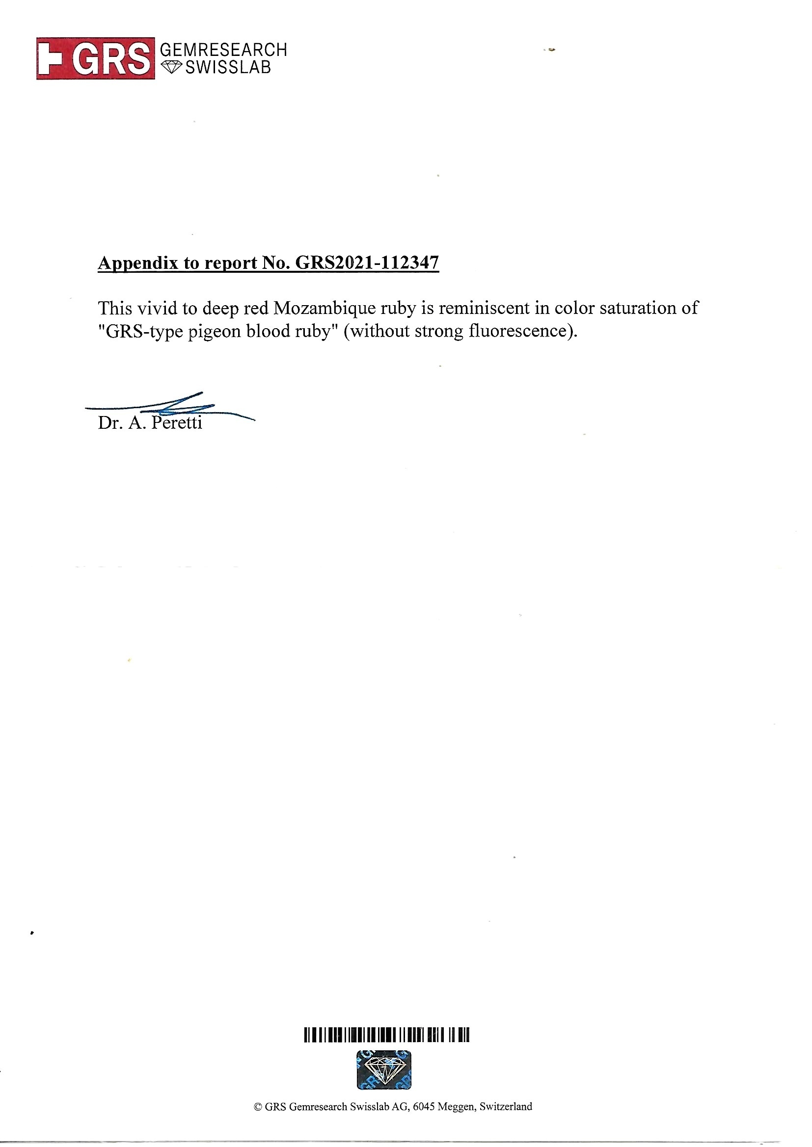 4.03 Ct. Ruby from Mozambique