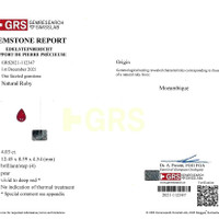4.03 Ct. Ruby from Mozambique Scan Report
