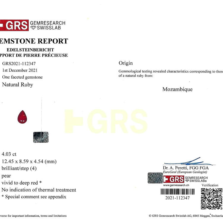 4.03 Ct. Ruby from Mozambique