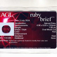 1.08 Ct. Ruby from Mozambique Scan Report
