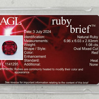 1.08 Ct. Ruby from Mozambique Scan Report