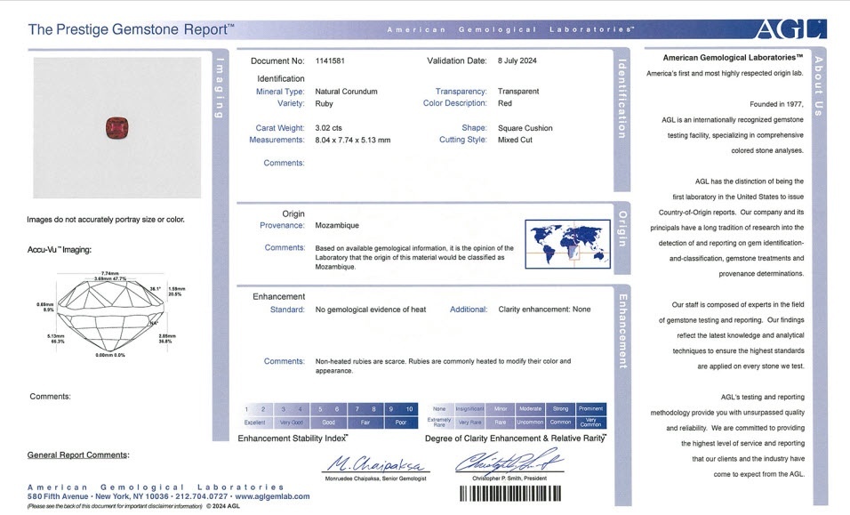 3.02 Ct. Ruby from Mozambique