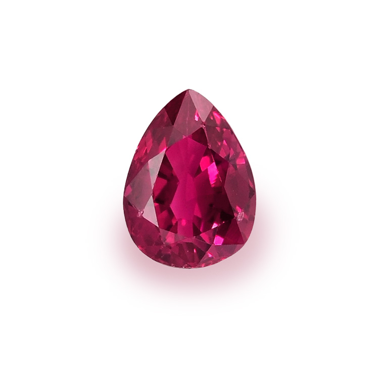 Ruby様ピンクオパールBIGリボンNo.1897 Loose Ruby - Pear 0.58 Ct. - #R14145 | The Natural Ruby Company
