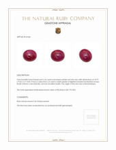 5.54 Ct. Star Ruby from Mozambique Appraisal