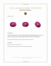 6.62 Ct. Pinkish Red Star Ruby from Mozambique Appraisal