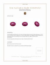 3.62 Ct. Ruby from Mozambique Appraisal