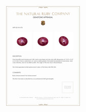 5.80 Ct. Star Ruby from Mozambique Appraisal