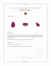 1.74 Ct. Ruby from Mozambique Appraisal