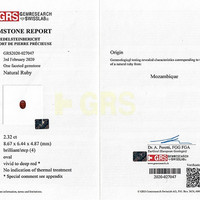 2.32 Ct. Ruby from Mozambique Scan Report