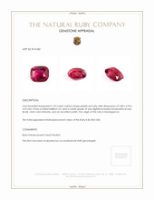 1.03 Ct. Ruby from Madagascar Appraisal
