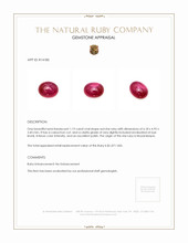 1.19 Ct. Star Ruby from Mozambique Appraisal
