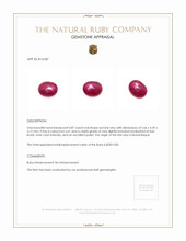 0.87 Ct. Star Ruby from Mozambique Appraisal