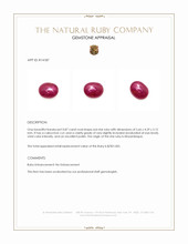 0.87 Ct. Star Ruby from Mozambique Appraisal