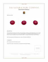 1.00 Ct. Star Ruby from Mozambique Appraisal